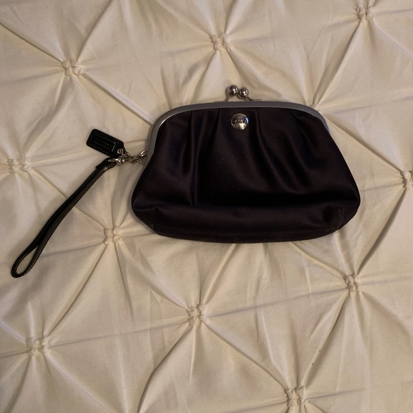 Coach Handbags - Coach black silk wristlet